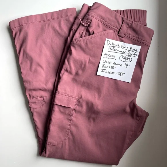 Duluth Trading Company Performance Pants - Dusty Pink Rose - Size 12 | 29 - Picture 2 of 12